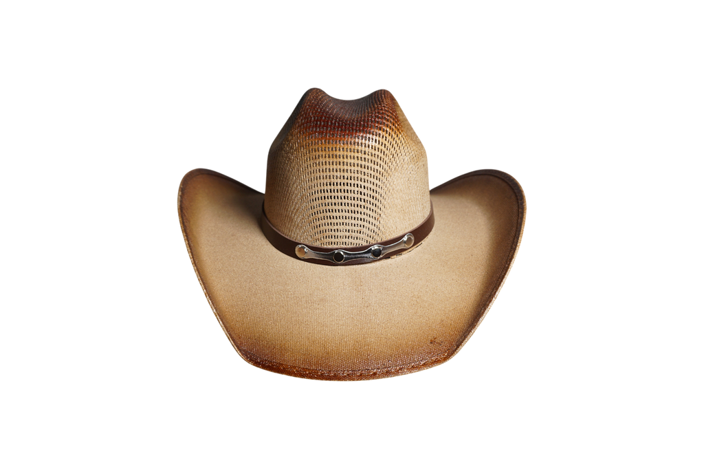 Ventilated Straw Cowboy Hat - Toasted Natural Tan
