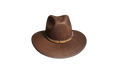 Western Pinch-Front Wool Felt Hat - Chocolate Brown